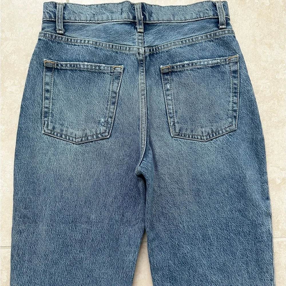 Free People Lita Slim Leg Distressed Cropped Jeans Size 26